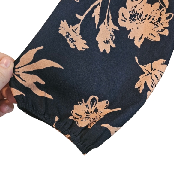 Allison Joy Navy Floral Wrap Dress - Picture 4 of 7